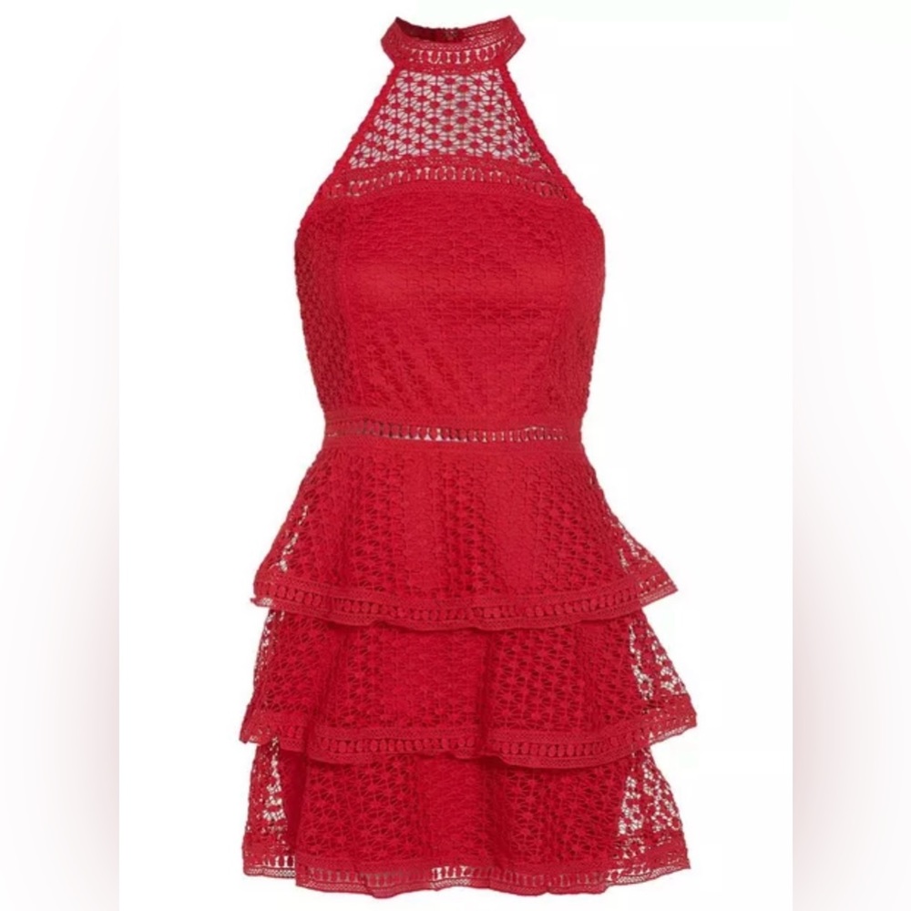 Red Lace Party Dress